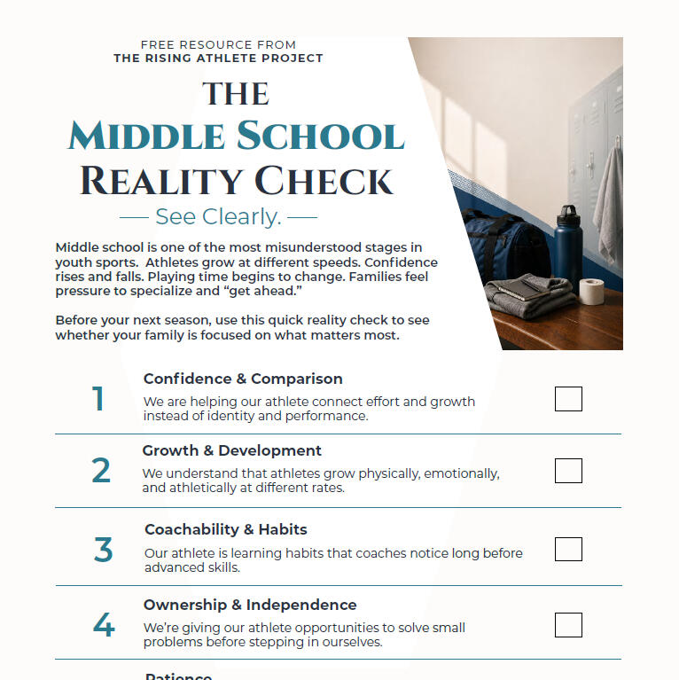 Rising Middle Schooler Field Guide Middle school sports preparation guide for elementary and youth sports families